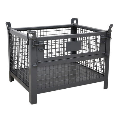 गुणवत्ता  Warehouse Foldable Steel Q235 6.0mm Wire Mesh Container फैक्टरी