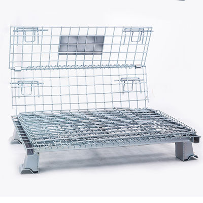 गुणवत्ता  Collapsible Workshop 6.0mm Wire Q235 Steel Pallet Cages फैक्टरी