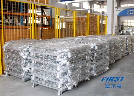 फोर रिंग्स 0.31m3 6.3 मिमी गेज वायर मेष बॉक्स पैलेट