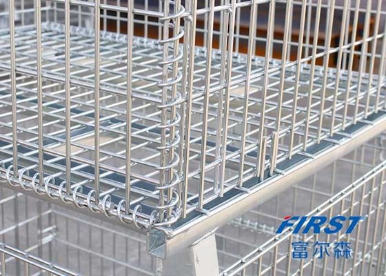 फोर रिंग्स 0.31m3 6.3 मिमी गेज वायर मेष बॉक्स पैलेट
