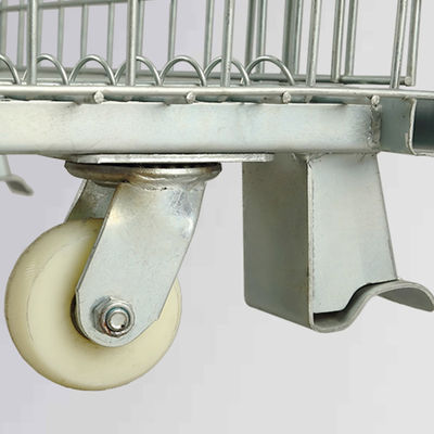 सिल्वर लॉकेबल फोल्डिंग 50 * 50mm 1500KG कोलैप्सेबल मेटल केज